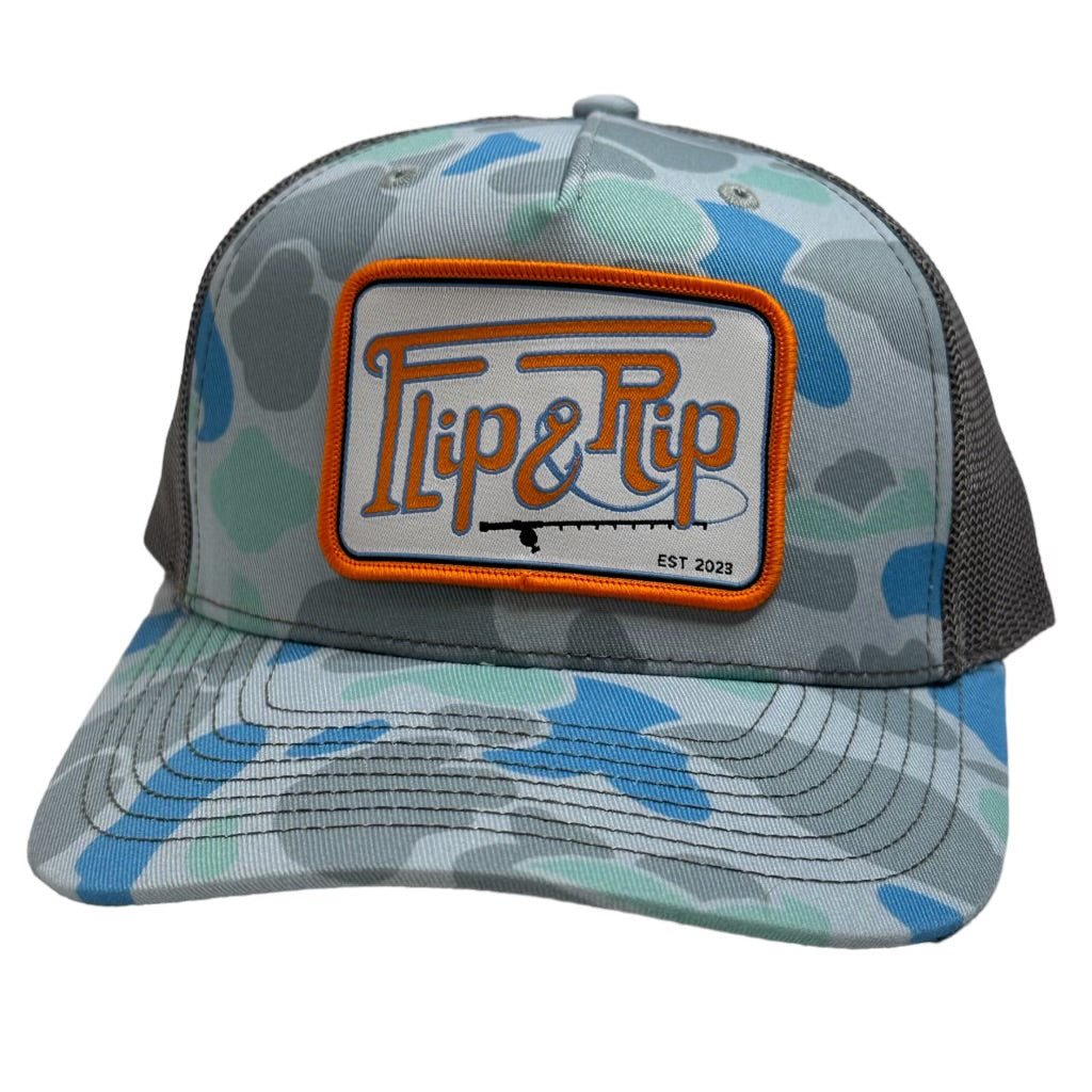 Blue Camo Trucker